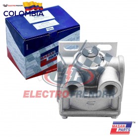 VALVULA RELAY R12 TIPO BENDIX SALIDA 3-4 (CON SOPORTE) MASAN PARTS