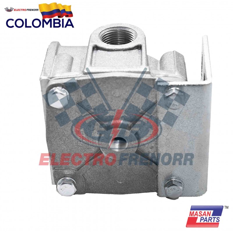 VALVULA RELAY R12 TIPO BENDIX SALIDA 3-4 (CON SOPORTE) MASAN PARTS
