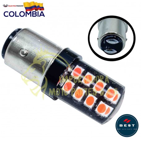 BOMBILLO LED FRENO FIJO COLOR ROJO 12-24V BEST