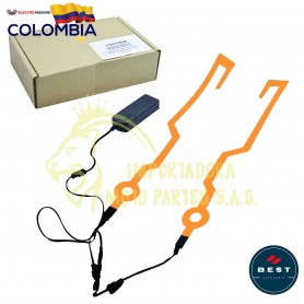 LUCES PARA CASCO DE MOTO - DISEÑO CUADRADO COLOR NARANJA BEST