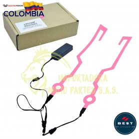 LUCES PARA CASCO DE MOTO - DISEÑO CUADRADO COLOR ROSA BEST