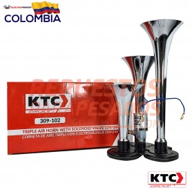 JUEGO DE CORNETA X3 CON VALVULA 12V-24V KTC