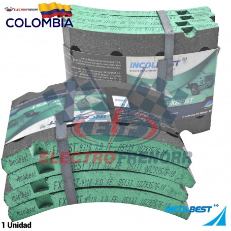 JUEGO BLOQUES DE FRENO 9318 (XD) FORMULACION FXBEST INCOLBEST