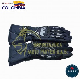 GUANTES IMPERMEABLES PARA MOTO COLOR NEGRO-TALLA M BEST