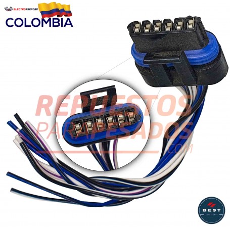 CONECTOR DE ACELERACION Q21 6P BEST
