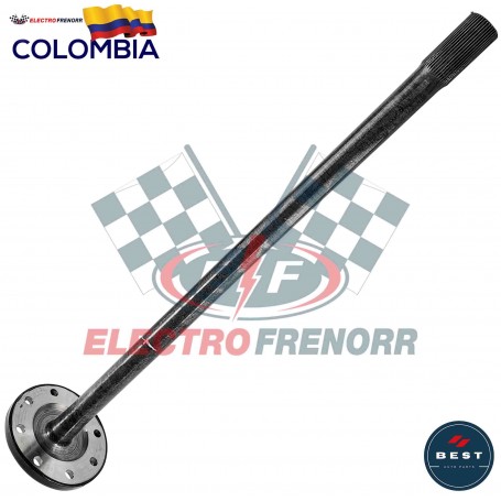 EJE LATERAL 41 ESTRIAS X 105 X 3/4 HUECOS BEST