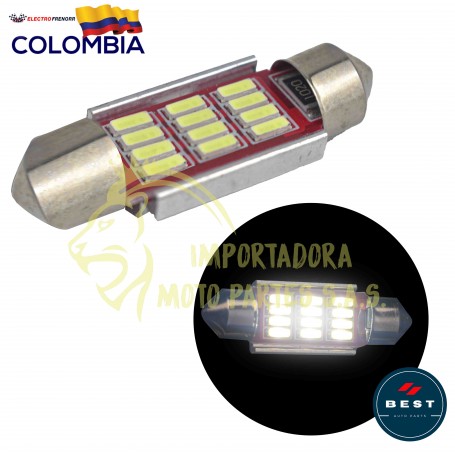 BOMBILLO TIPO FUSIBLE BLANCO LED 36MM 300LM 12V