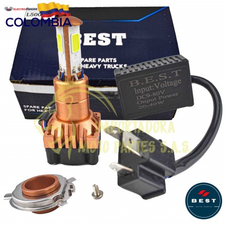 BOMBILLO H4 LED AC COLOR BLANCO 6-80V BEST