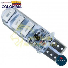 BOMBILLO LED COCUYO CON FLASH COLOR AZUL 12V BEST