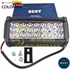 EXPLORADORA 24 LED FIJA FLASH BLANCA AMARILLA  6480LM 9-36V