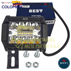 EXPLORADORA LED FIJA + FLASH COLOR BLANCO - AMBAR 9-36V BEST