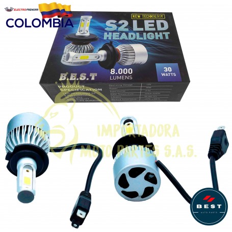 BOMBILLO H7 LED X2 COLOR BLANCO 12-24V BEST