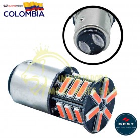 BOMBILLO LED FRENO FIJO + FLASH COLOR ROJO 12V BEST