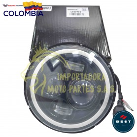 FARO 7 PULGADAS BLANA CON OJO DE ANGEL BLANCO -AMARILLO 9-36 V BEST