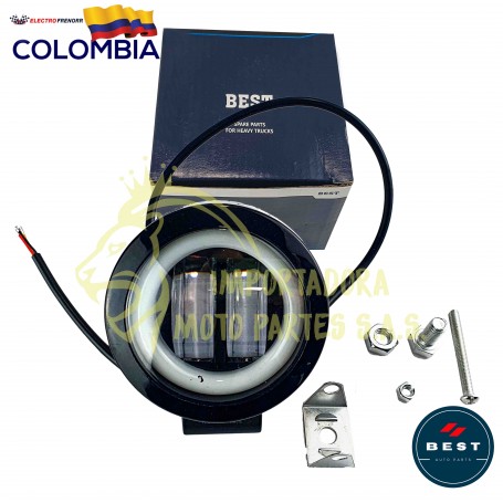 EXPLORADORA LED OJO DE ANGEL REDONDA FIJA FLASH  COLOR BLANCO 9-36V BEST