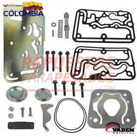 EMPAQUETADURA REPARACION COMPRESOR CON TORNILLOS Y PLANCHUELA MACK MP8 VADEN