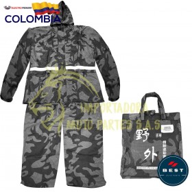 IMPERMEABLE TIPO CAMUFLADO 2 PIEZAS TALLA XL BEST