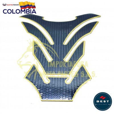 PROTECTOR PARA TANQUE DE MOTO DE COLOR DORADO BEST