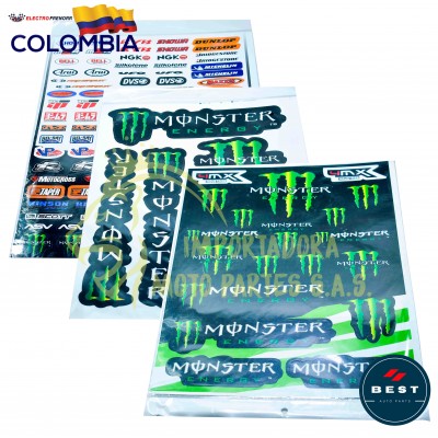 HOJA X30 PCS DE CALCOMANIAS PARA CARRO O MOTO BEST