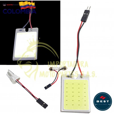 PANEL LED COB 24 SMD PARA INTERIOR CON ACOPLES INCLUIDOS 12V