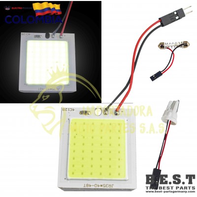 PANEL LED COB 48 SMD PARA INTERIOR CON ACOPLES INCLUIDOS 24V