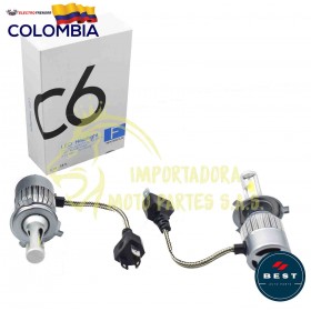BOMBILLO H4 LED X2 TIPO C6 COLOR BLANCO BEST
