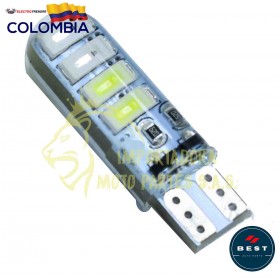 BOMBILLO LED COCUYO T10 CON FLASH COLOR BLANCO - AZUL 12V BEST