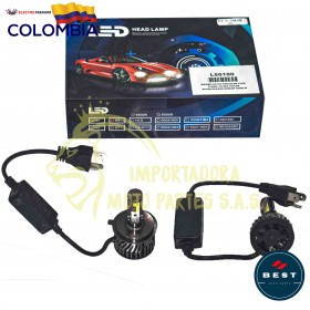 BOMBILLO H4 TRICOLOR FIJO- FLASH 12-24V COLOR BLANCO-AZUL-AMBAR 5000LM BEST