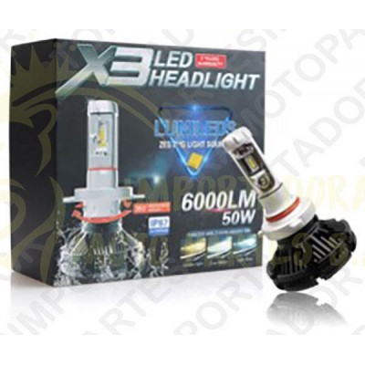 BOMBILLO X3 H4 12-24V BLANCO 5000LM BEST