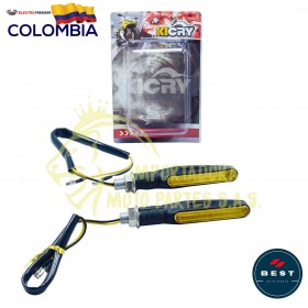 DIRECCIONALES X2 TIPO FLEXIBLE PARA MOTO COLOR AMBAR BEST