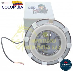 PROYECTOR LUZ LED CON OJO DE ANGEL Y OJO DE DIABLO COLOR BLANCO AZUL BEST