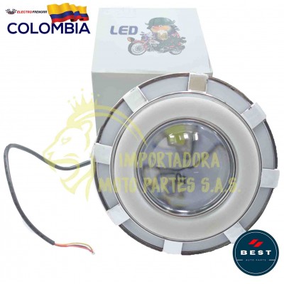 PROYECTOR LUZ LED CON OJO DE ANGEL Y OJO DE DIABLO COLOR BLANCO AZUL BEST