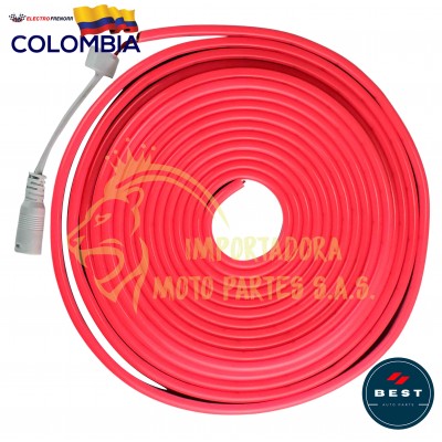 CINTA NEON ROSADO FIJA 5M 4000LM 12V