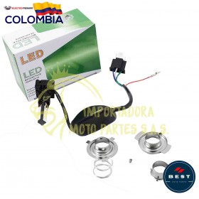 BOMBILLO H4 LED AC FIJO+ FLASH COLOR BLANCO BEST