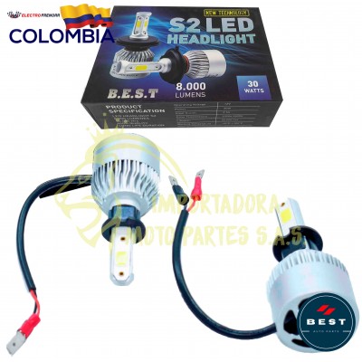 BOMBILLO H3 LED X2 COLOR BLANCO 12-24V BEST