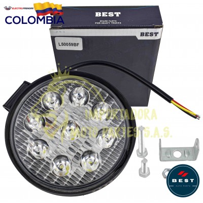 EXPLORADORA 9 LED BLANCA FIJA FLASH 2700LM 9-36V