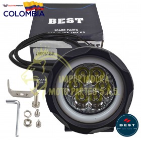 EXPLORADORA LED OJO DE ANGEL CIRCULAR FIJA + FLASH COLOR BLANCO- ROJO  9-36V BEST