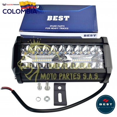 EXPLORADORA 40 LED FIJA FLASH BLANCA AMBAR  10800LM 9-36V