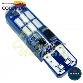 BOMBILLO LED COCUYO FIJA + FLASH COLOR AZUL 12V CON 150LM BEST