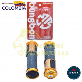 MANGOS X2 PARA MOTO DE LUJO DE COLOR DORADO BEST