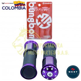 MANGOS X2 PARA MOTO DE LUJO DE COLOR MORADO BEST