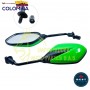 ESPEJO PARA MOTO UNIVERSAL DE COLOR VERDE BEST