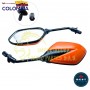 ESPEJO PARA MOTO UNIVERSAL DE COLOR NARANJA BEST