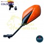 ESPEJO PARA MOTO UNIVERSAL DE COLOR NARANJA BEST
