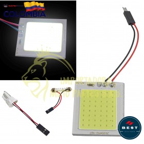 PANEL LED COB 48 SMD PARA INTERIOR CON ACOPLES INCLUIDOS 12V