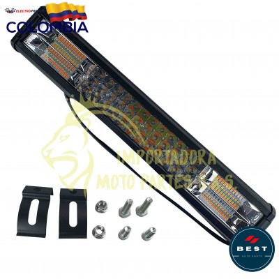 BARRA FIJA+FLASH 9-36V BLACA-AMARILLA 45X7.5X6.5 CM 10000LM BEST