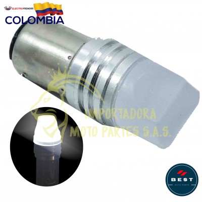 BOMBILLO DE FRENO FIJO + FLASH COLOR BLANCO12 V BEST