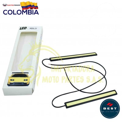 CINTA LED X2 PARA CARRO COLOR BLANCO 12V BEST