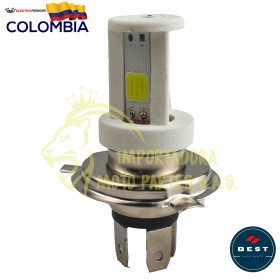 BOMBILLO H4 LED CERAMICO AC + DC  COLOR BLANCO 6-80V BEST