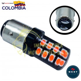 BOMBILLO LED FRENO FIJO + FLASH COLOR ROJO 12-24V BEST